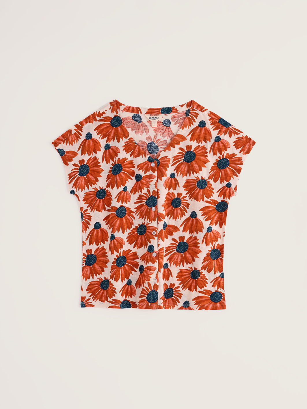 Seasalt Studio Glass V-Neck Jersey Top