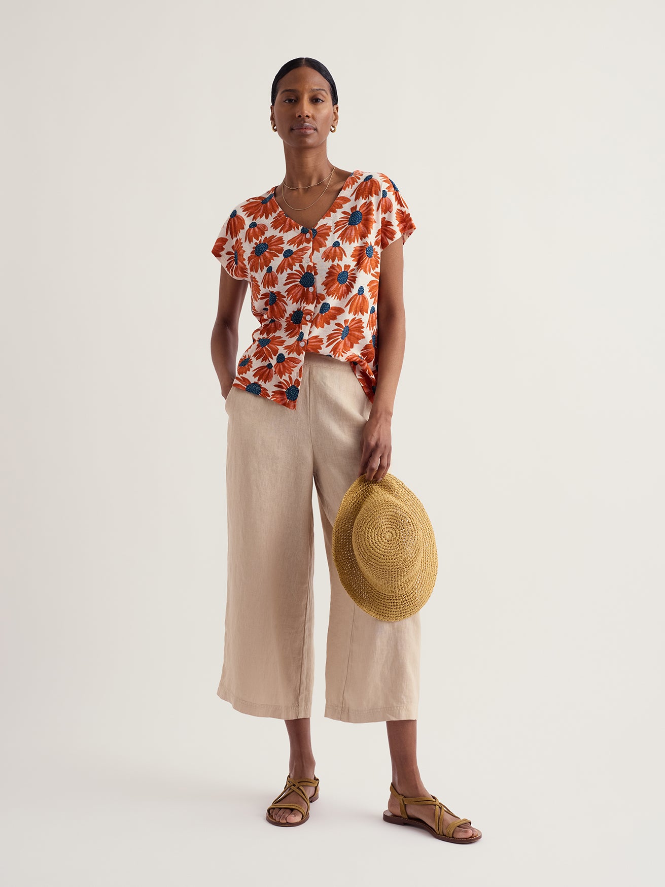 Seasalt Studio Glass V-Neck Jersey Top