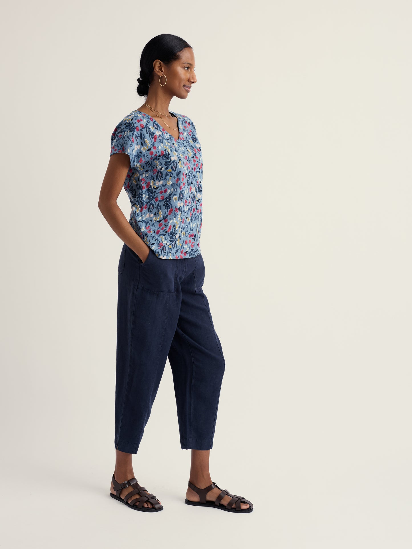 Seasalt Studio Glass V-Neck Jersey Top