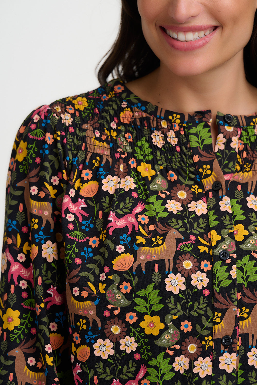 Sugarhill Brighton Juliet Blouson Sleeve Jersey Top