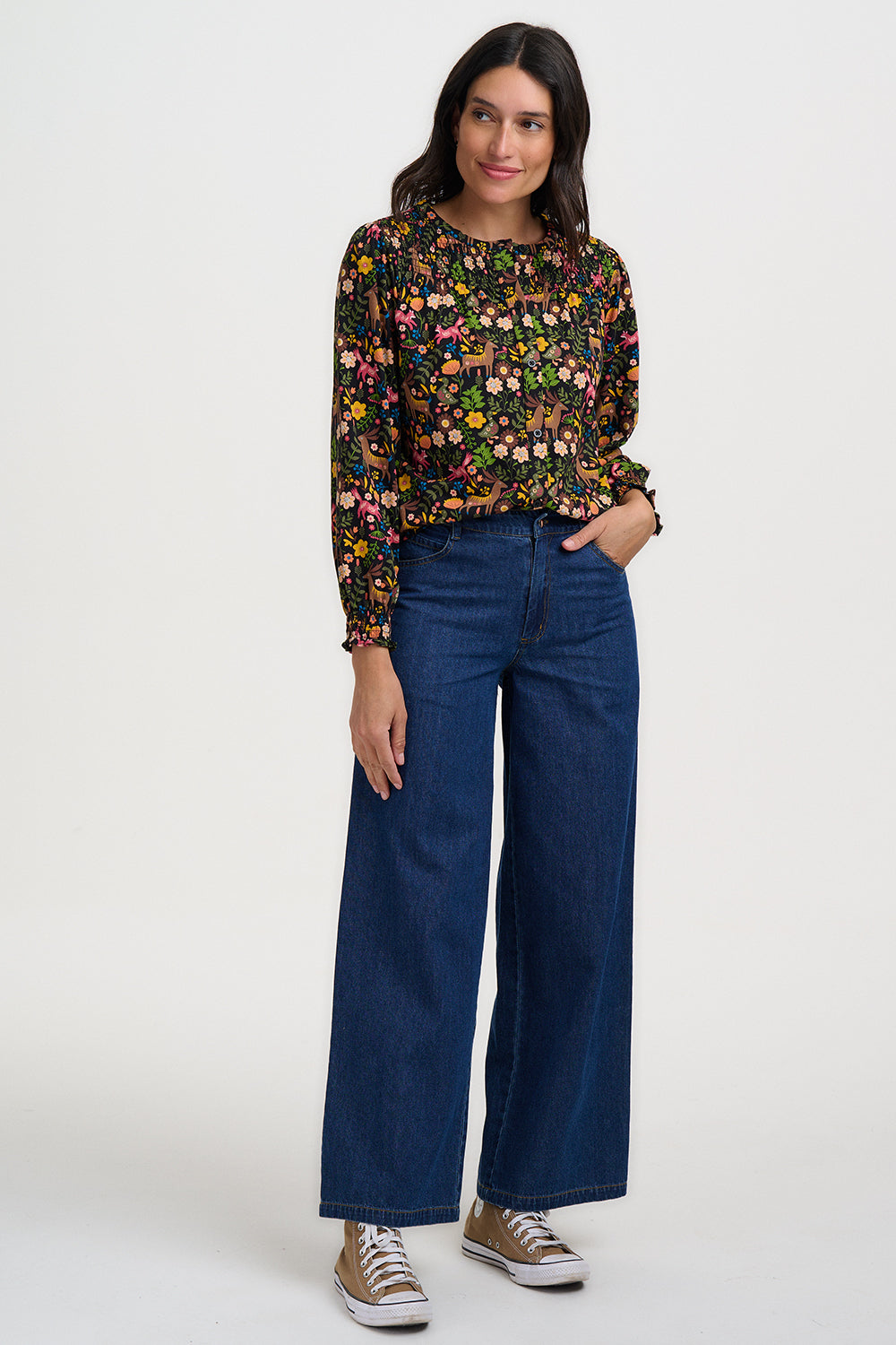 Sugarhill Brighton Juliet Blouson Sleeve Jersey Top