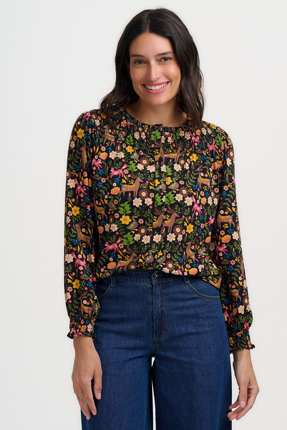 Sugarhill Brighton Juliet Blouson Sleeve Jersey Top