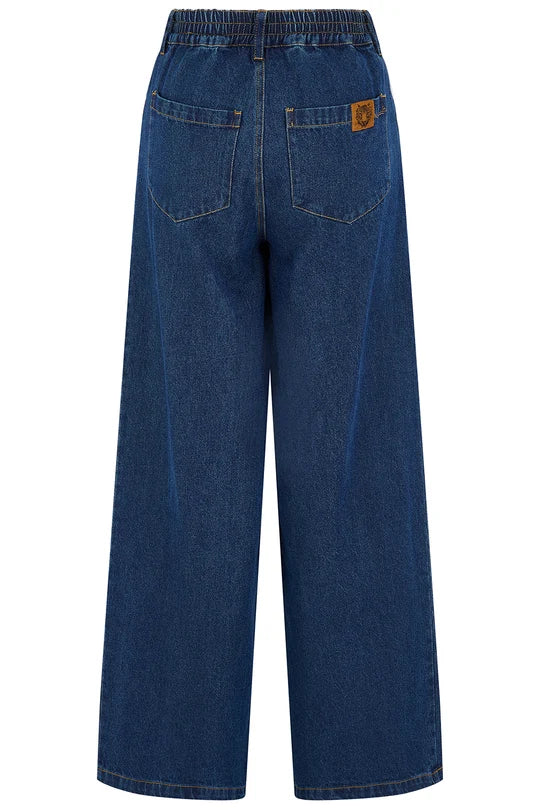 Sugarhill Justina Denim Wide Leg Trousers