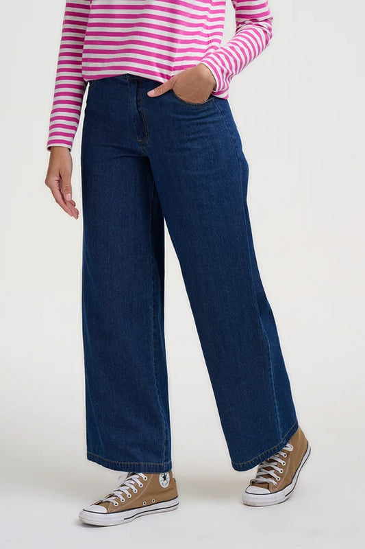Sugarhill Justina Denim Wide Leg Trousers