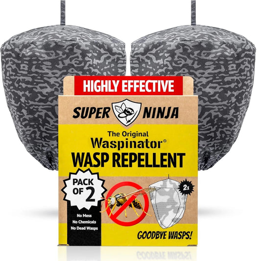 Super Ninja Waspinator Wasp Repellent Decoy Nest Deterrent Twin Pack
