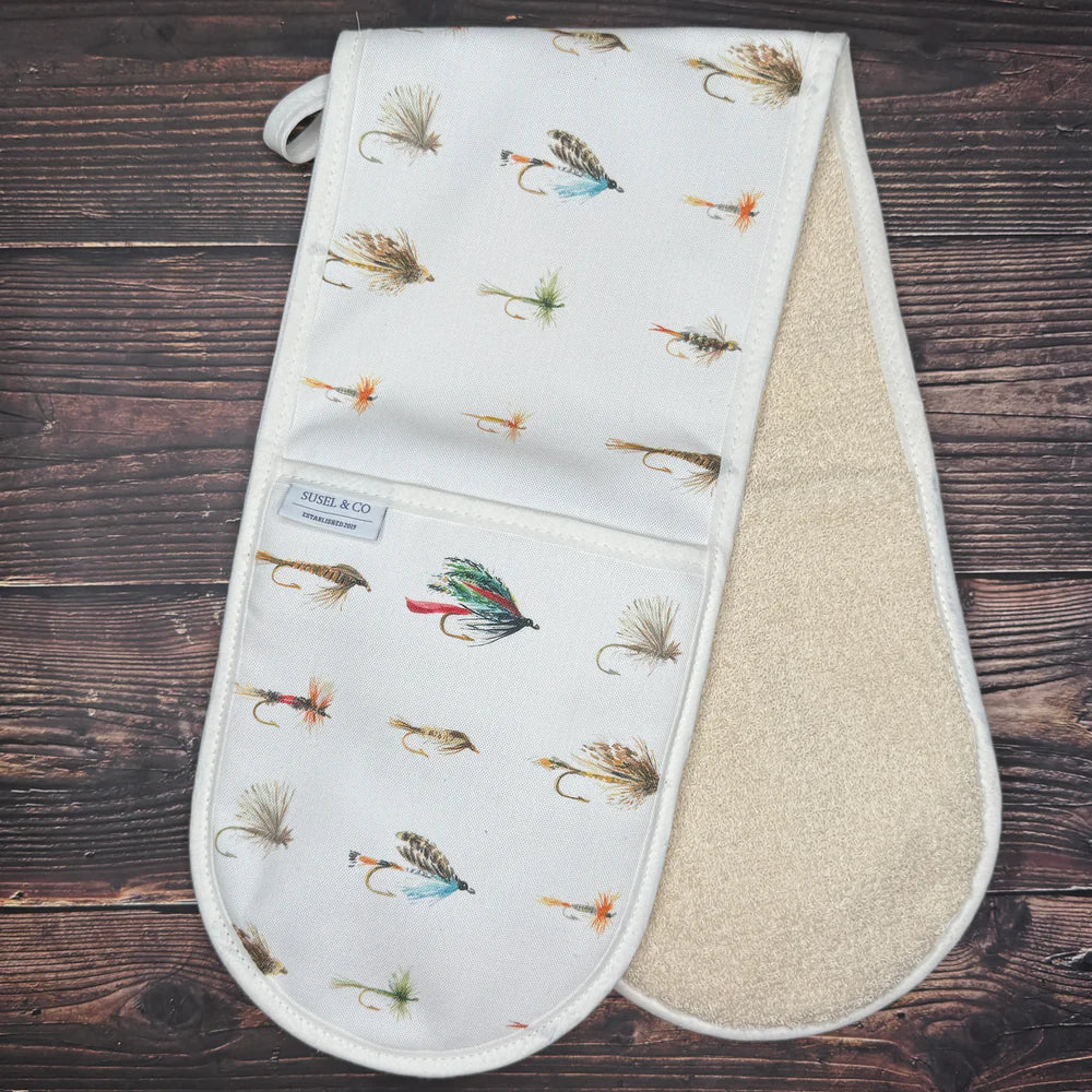 Susel & Co Fishing Flies Double Oven Glove