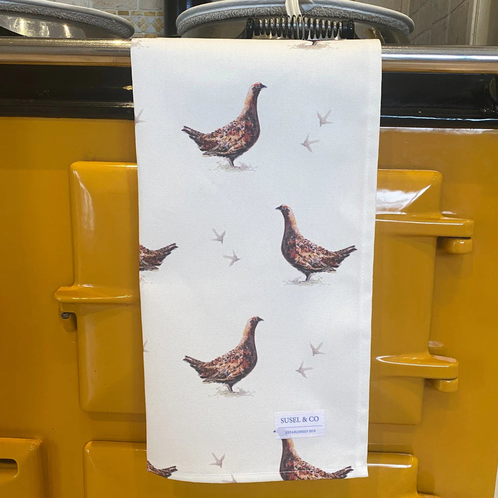 Susel & Co Grouse Tea Towel