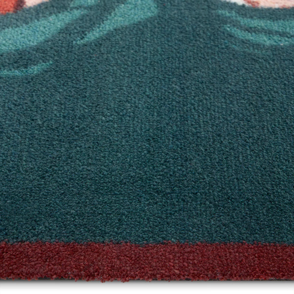 Hug Rug Swimming Ducks Teal Door Mat