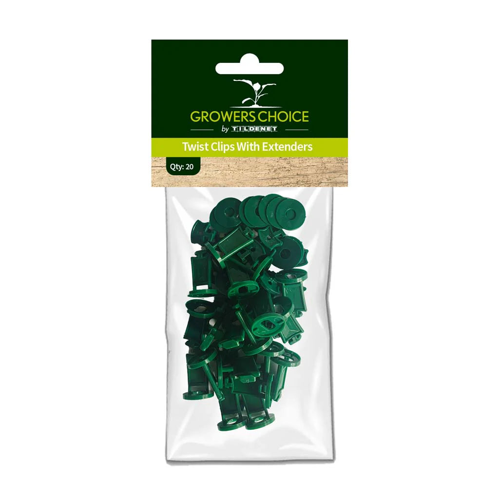 Tildenet Growers Choice Twist Clips with Extenders 20-Pack