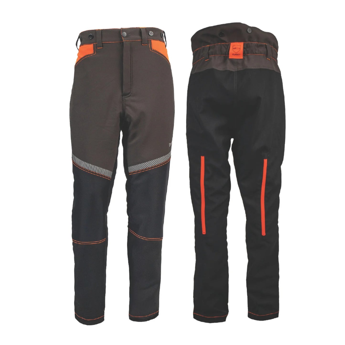 TREEHOG TH250 Chainsaw Trouser Essential Grey Orange Type A Class1 X Small Regular