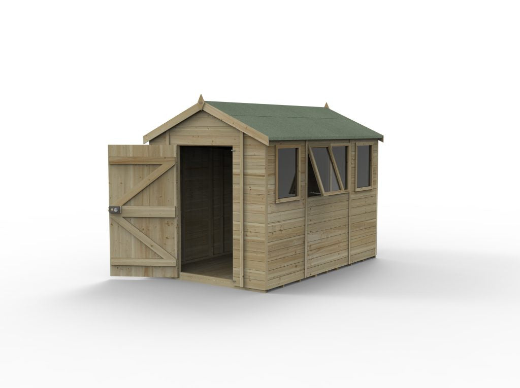 Forest Garden Timberdale 10x6 Apex Shed - Four Windows