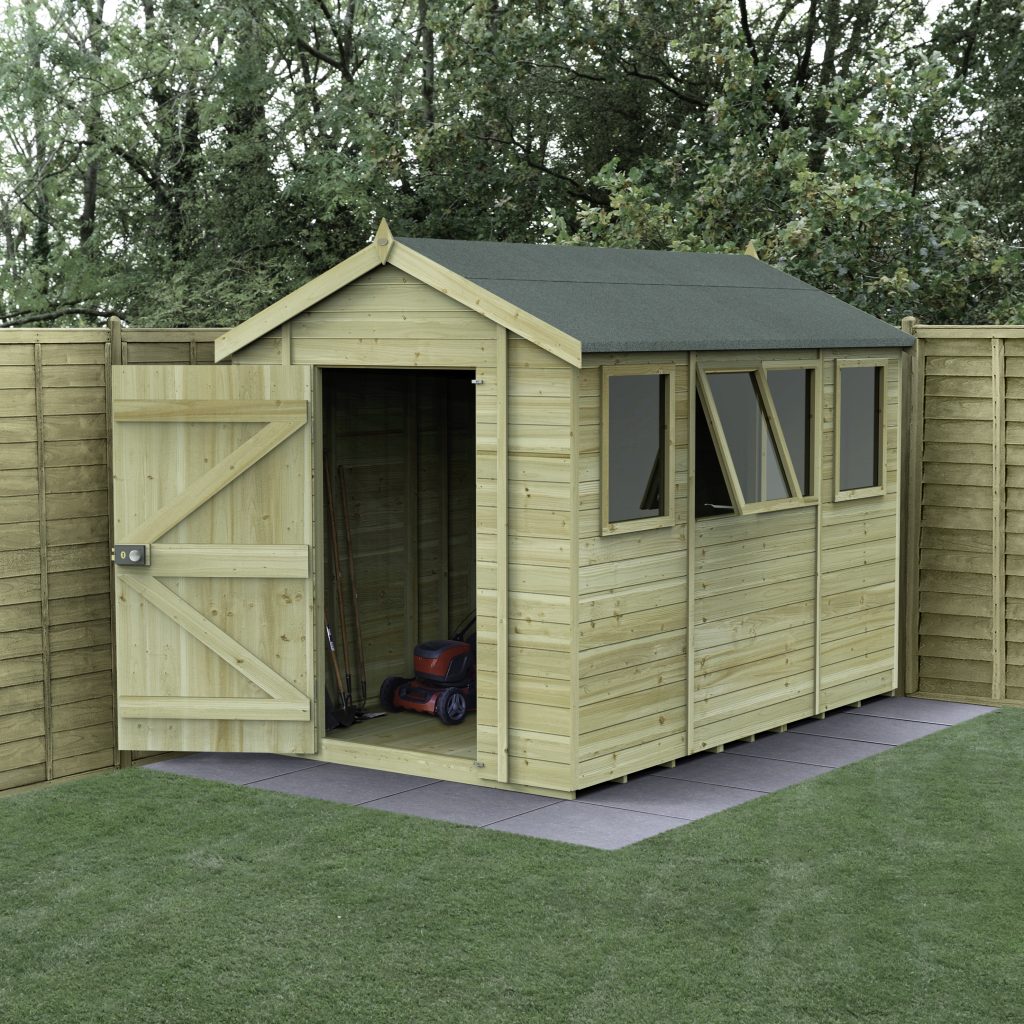 Forest Garden Timberdale 10x6 Apex Shed - Four Windows