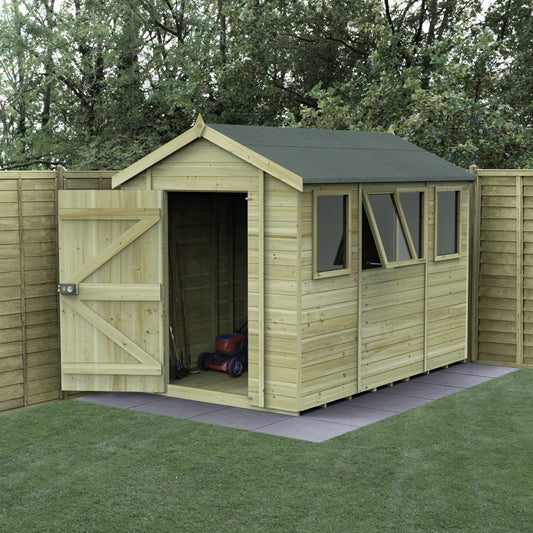 Forest Garden Timberdale 10x6 Apex Shed - Four Windows