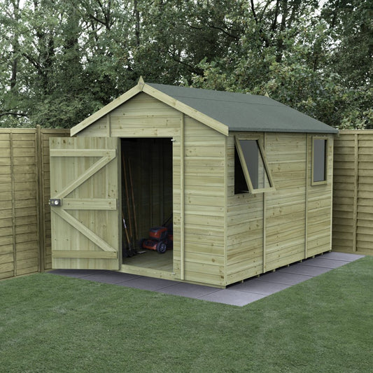 Forest Garden Timberdale 10x8 Apex Shed - Two Windows