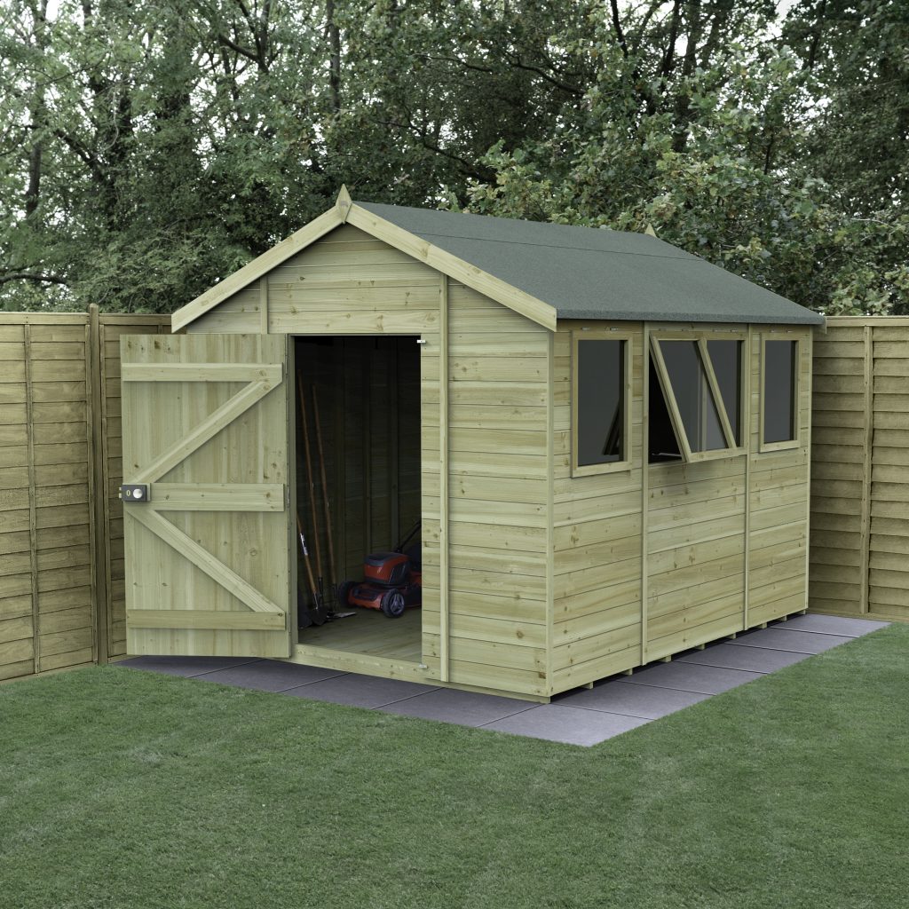 Forest Garden Timberdale 10x8 Apex Shed - Four Windows
