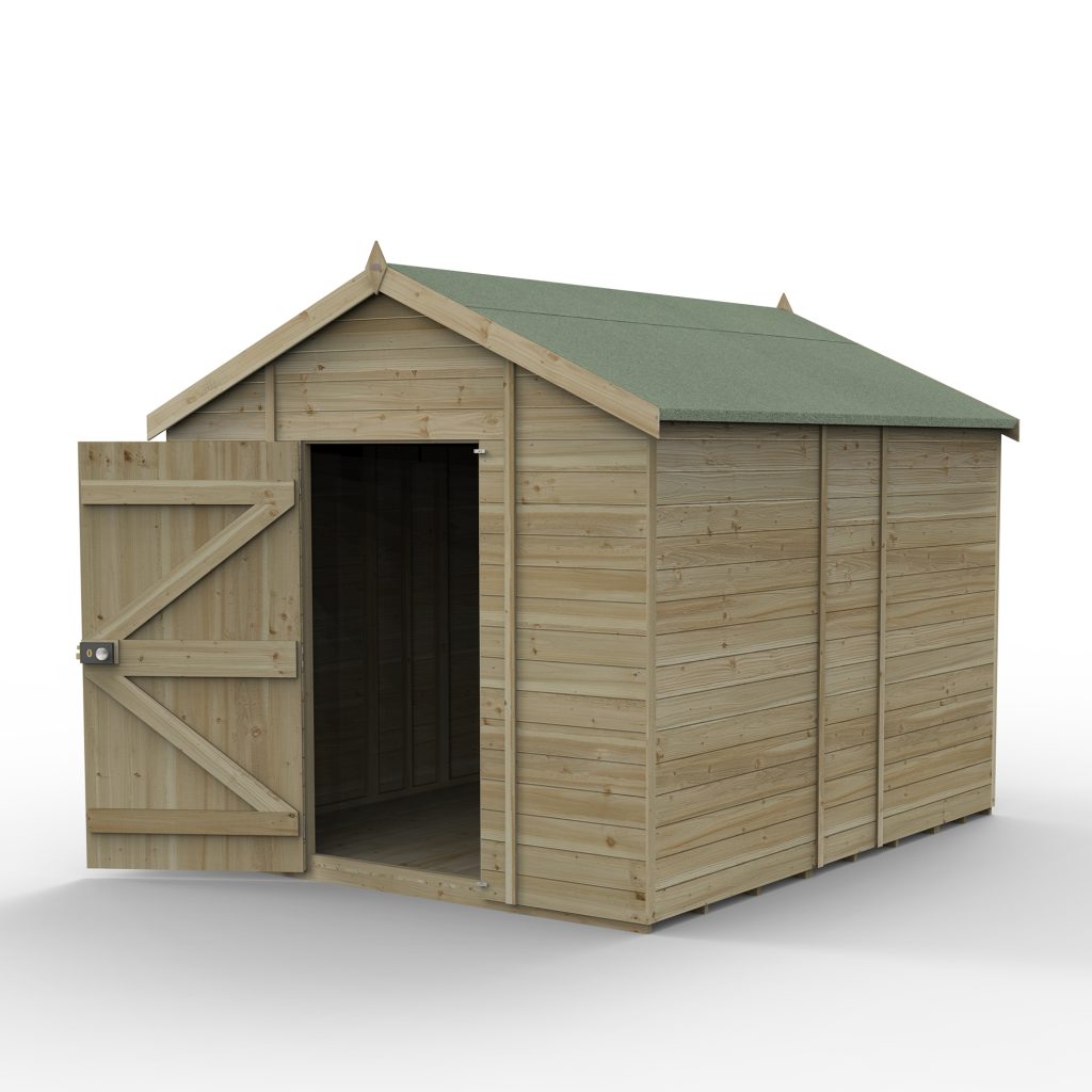 Forest Garden Timberdale 10x8 Apex Shed without Windows