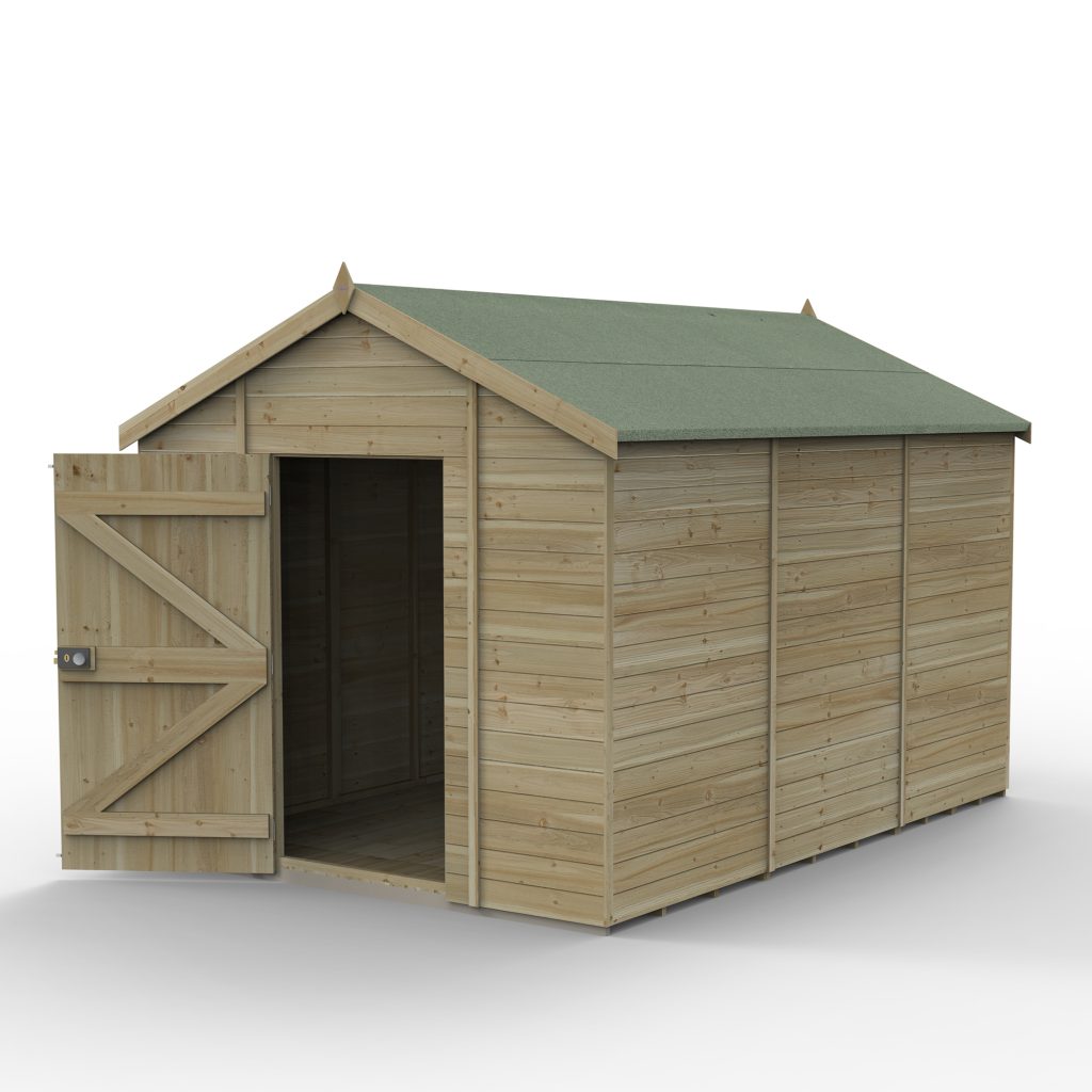 Forest Garden Timberdale 12x8 Apex Shed without Windows