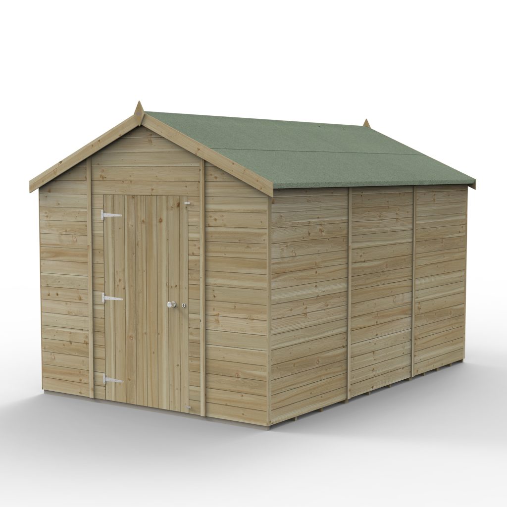 Forest Garden Timberdale 12x8 Apex Shed without Windows