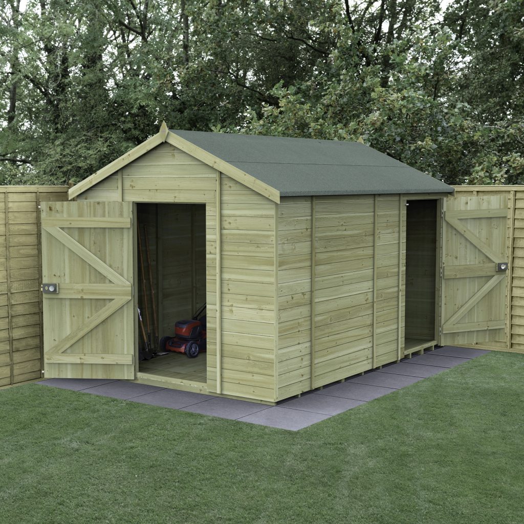 Forest Garden Timberdale 12x8 Apex Shed with No Windows - Combo