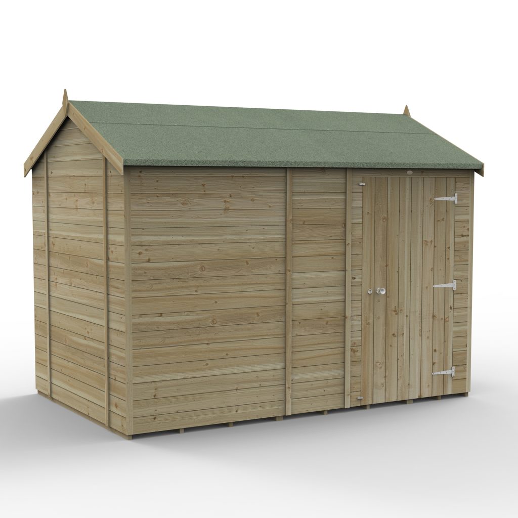 Forest Garden Timberdale 10x6 Reverse Apex Shed without Windows