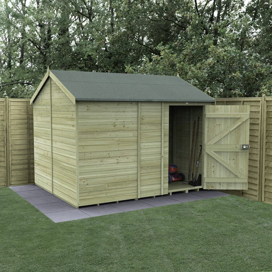 Forest Garden Timberdale 10x8 Reverse Apex Shed without Windows