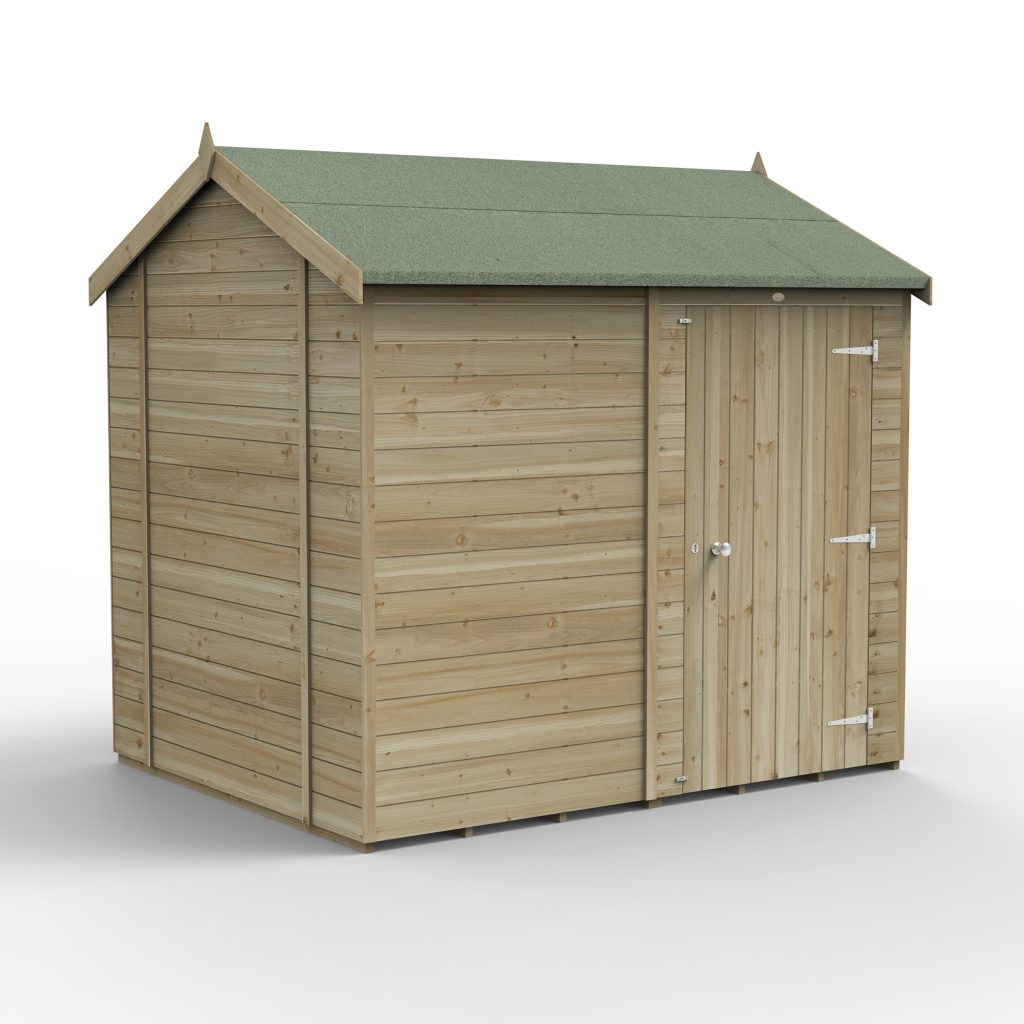 Forest Garden Timberdale 8x6 Reverse Apex Shed No Window