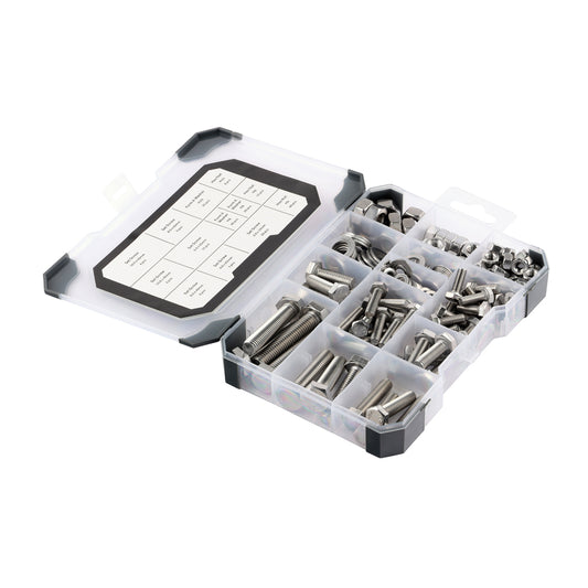 TIMCO Mix Set Screws Nuts Washers Zinc 199pcs - 199 PCS