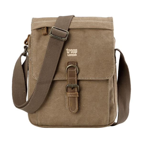 Troop London Classic Canvas Across Body Buckle Bag TRP0211