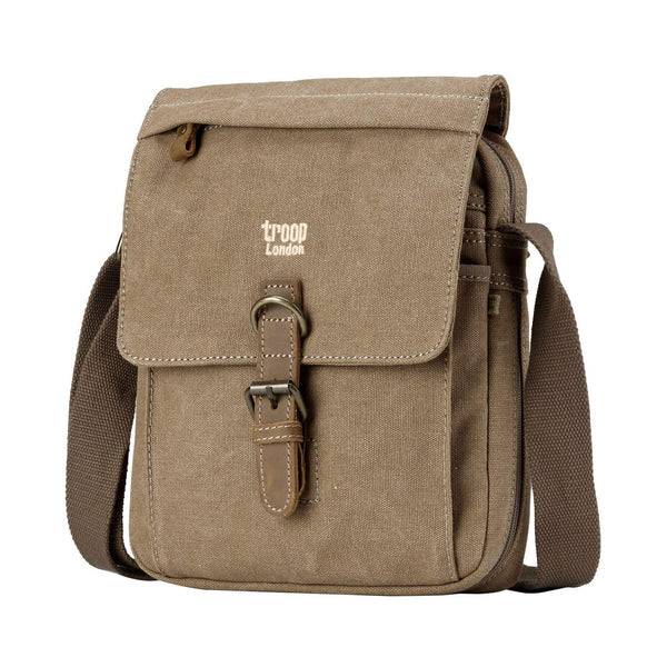 Troop London Classic Canvas Across Body Buckle Bag TRP0211