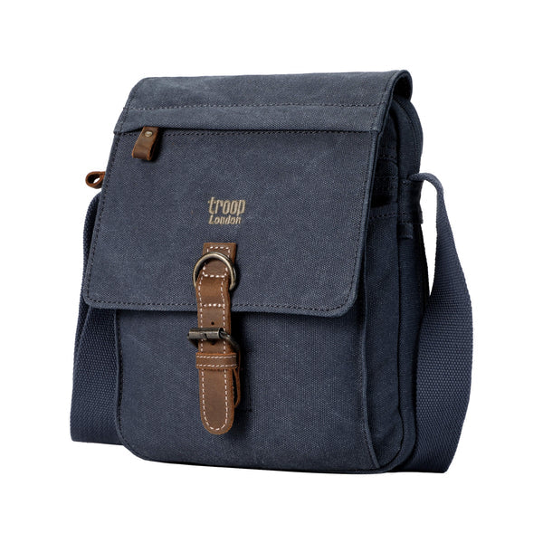 Troop London Classic Canvas Across Body Buckle Bag TRP0211