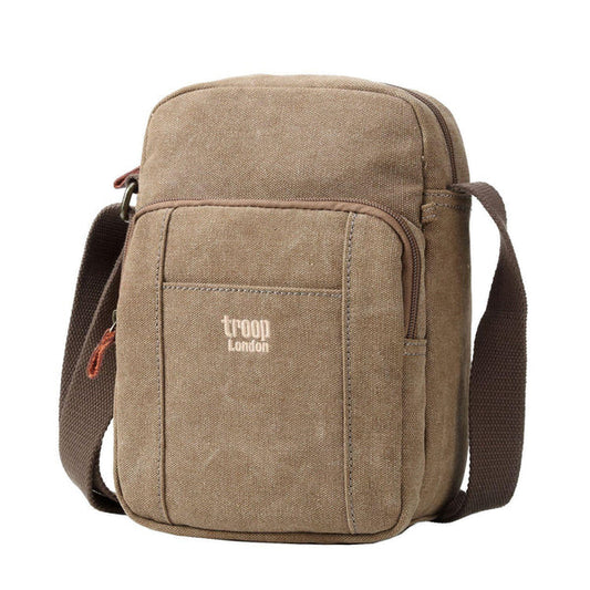 Troop London Tall Classic Canvas Across Body Pocket Bag TRP0370
