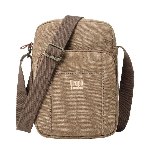 Troop London Tall Classic Canvas Across Body Pocket Bag TRP0370