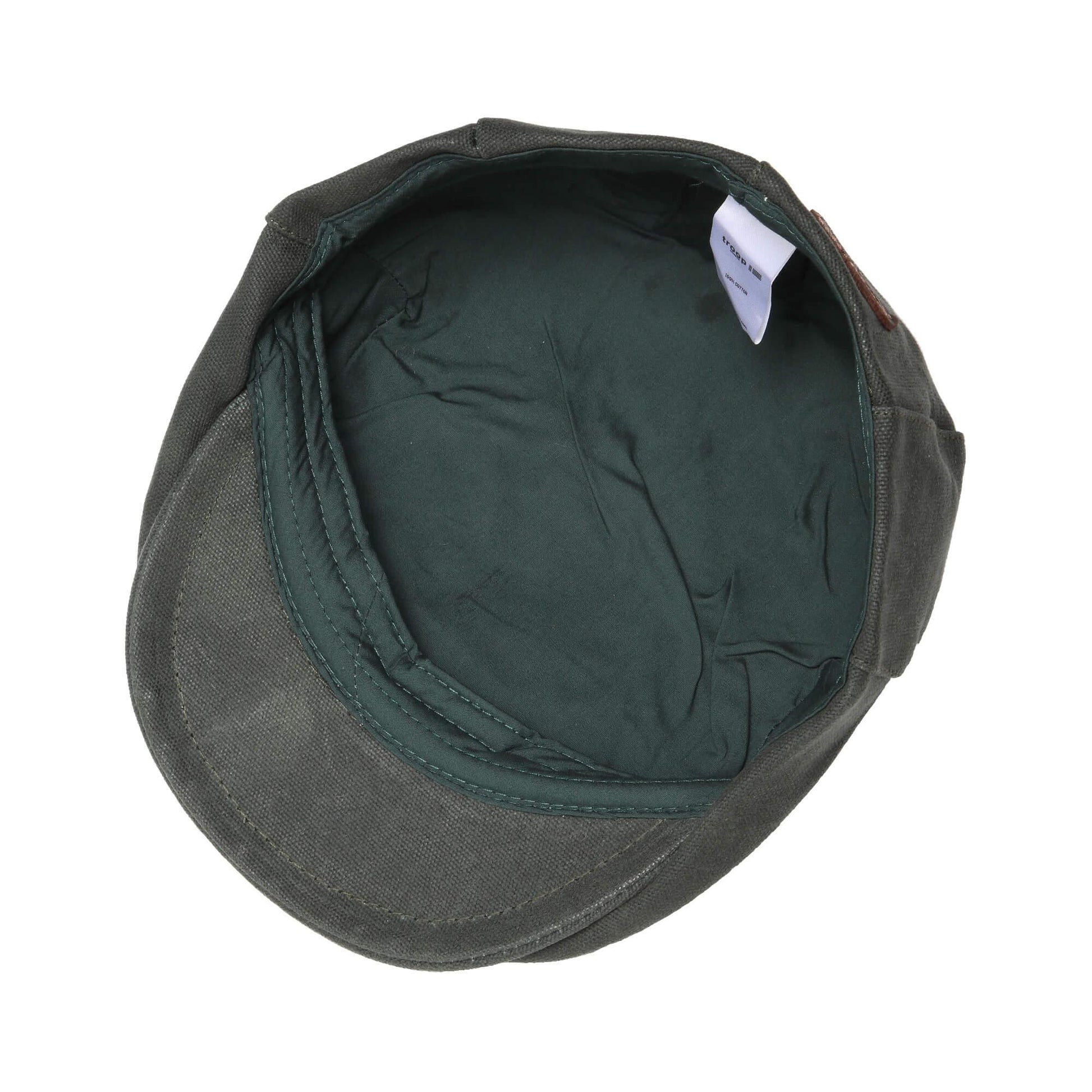 Troop London Waxed Canvas Flat Cap