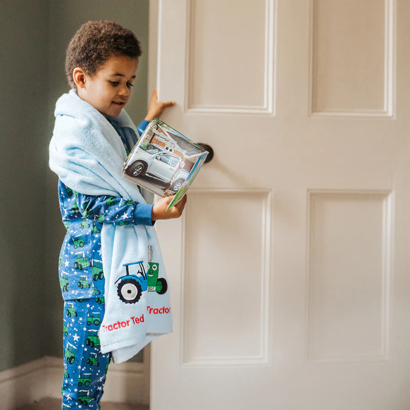 Tractor Ted Towel Navy