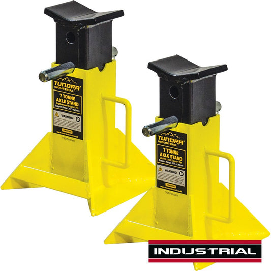 Jefferson Tundra 7 tonne heavy duty steel axle stand pair for workshop vehicle support