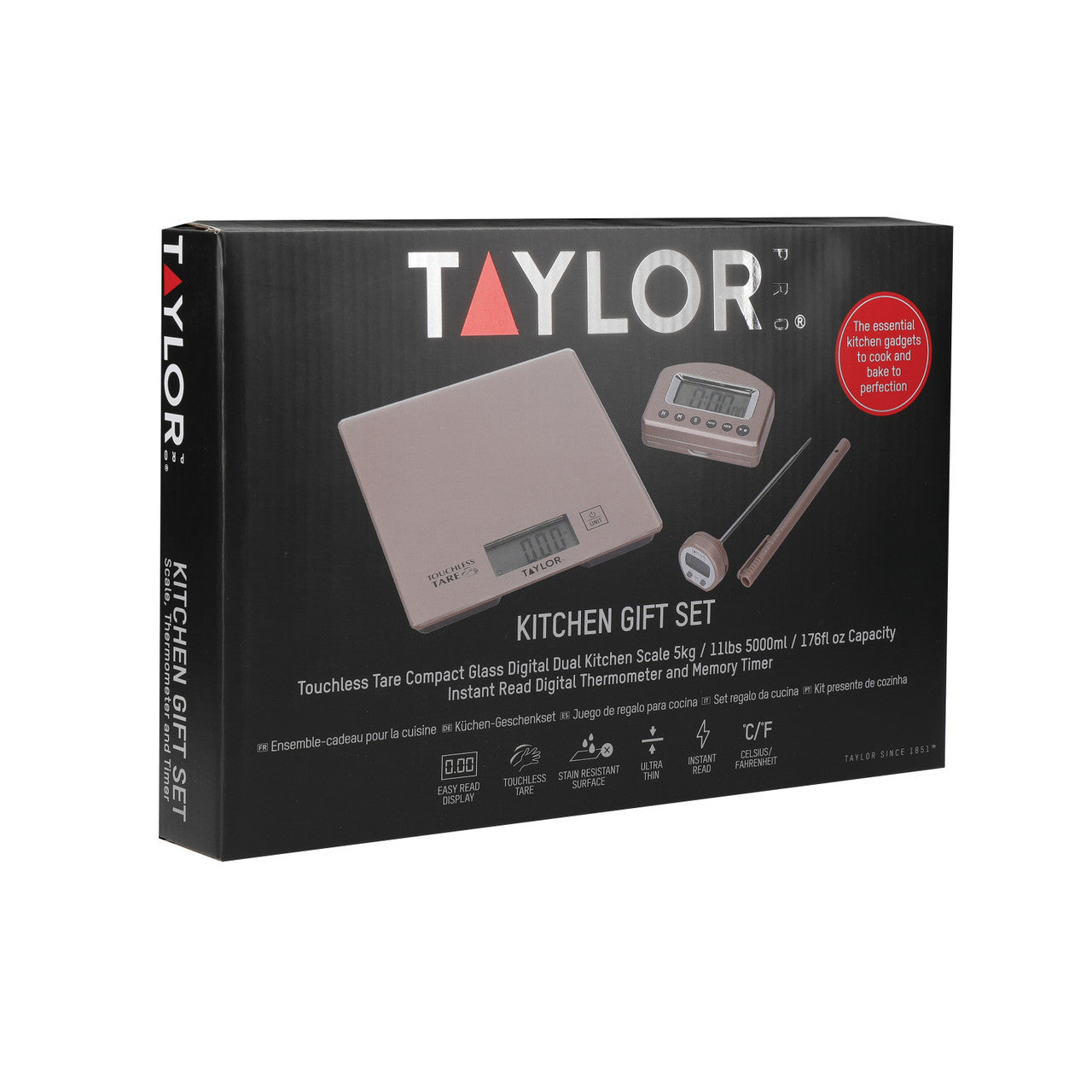 Taylor Pro Kitchen Scales Timer and Thermometer Gift Set