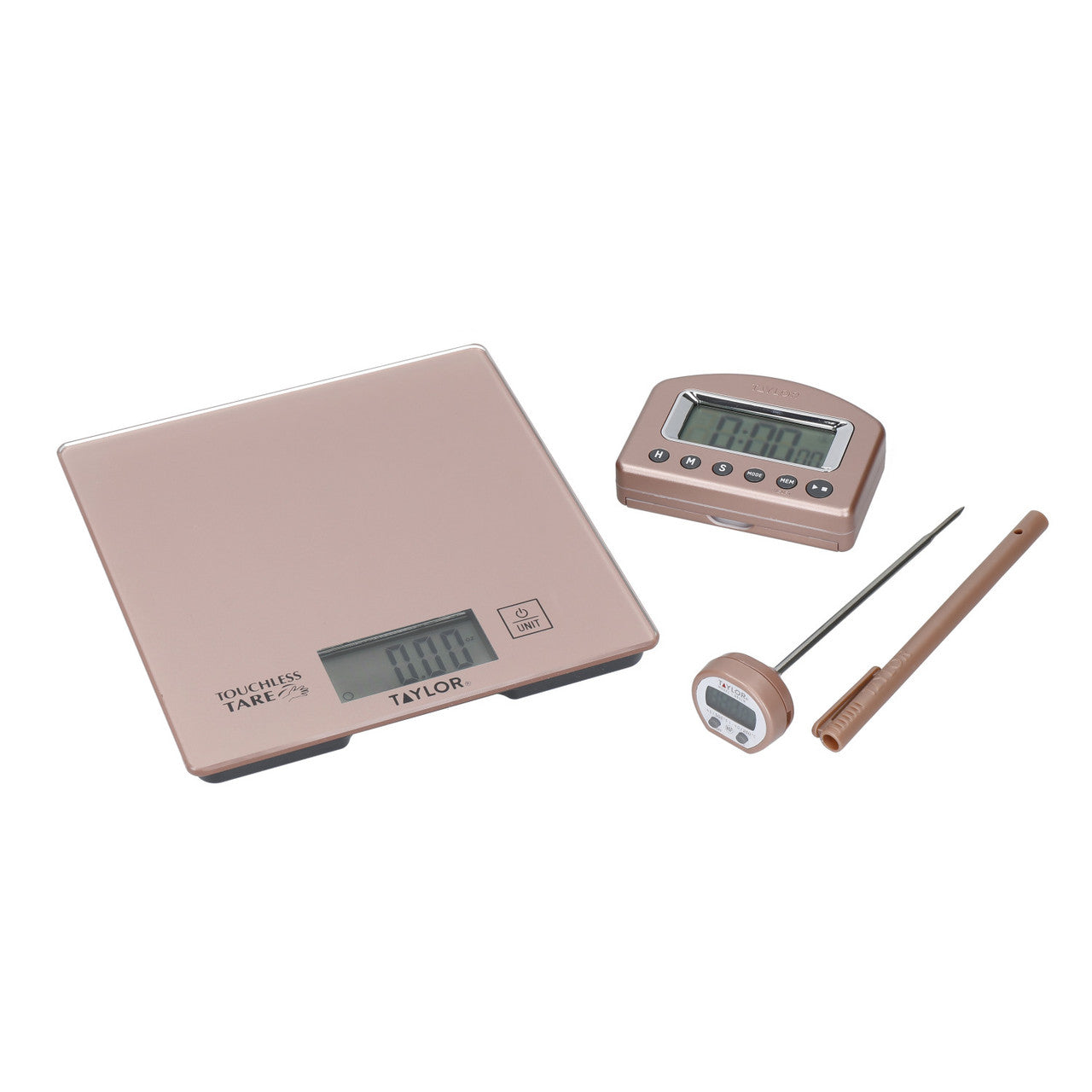 Taylor Pro Kitchen Scales Timer and Thermometer Gift Set
