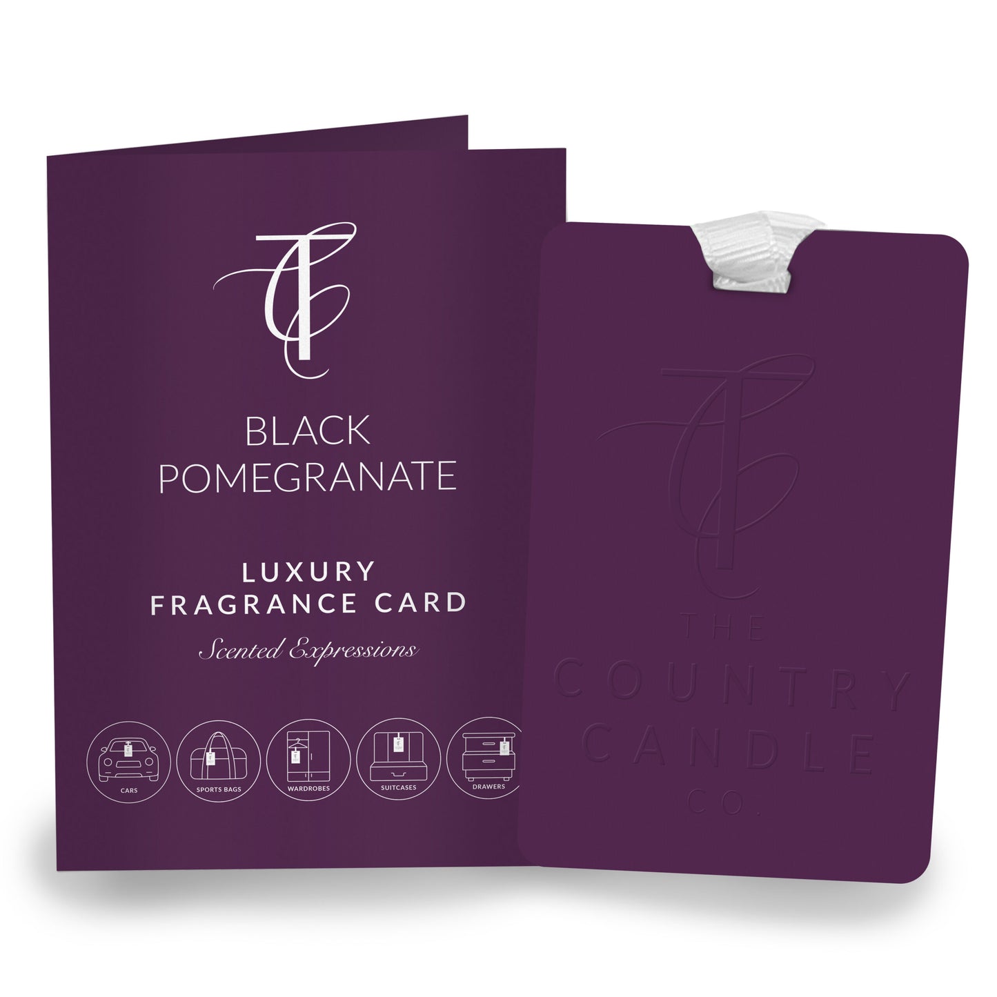 The Country Candle Co Scented Black Pomegrante Luxury Fragrance Card