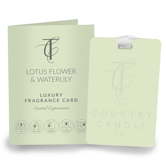 The Country Candle Co Scented Lotus Flower & Waterlily Luxury Fragrance Card