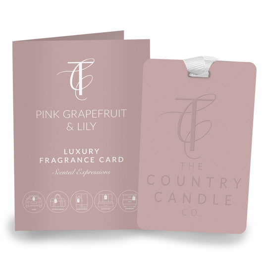 The Country Candle Co Scented Pink Grapefruit & Lily Luxury Fragrance Card