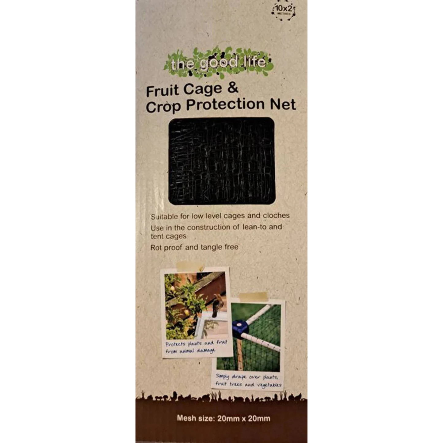 The Good Life Fruit Cage Net Roll 10x2m