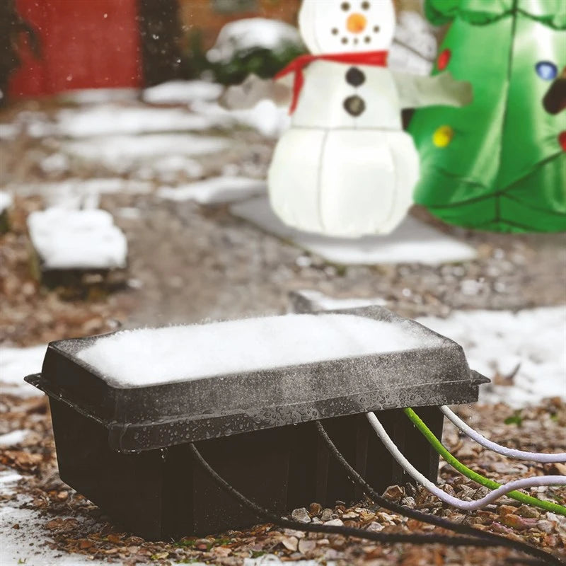 Three Kings medium 15cm weatherproof Dribox for outdoor Christmas light connections .