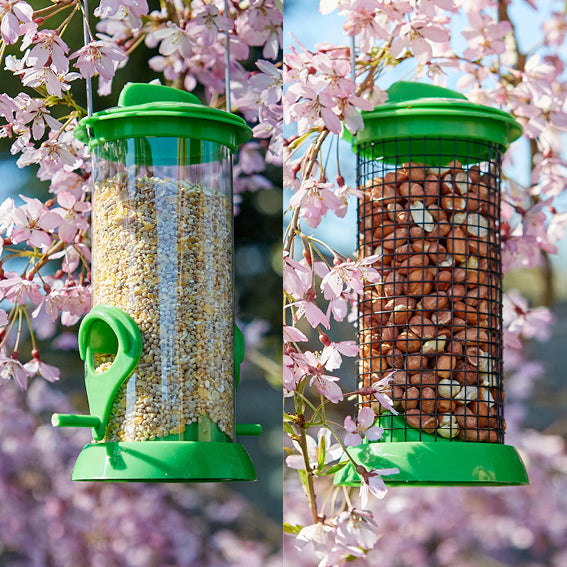 Tom Chambers Seed & Peanut Twin Pack Bird Feeders