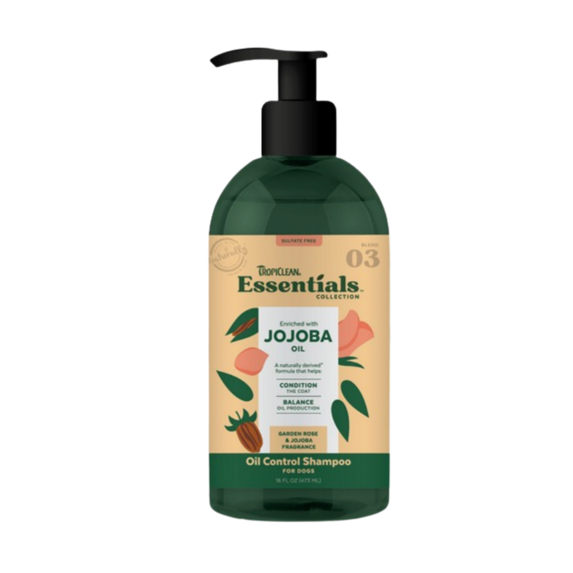 TropiClean Essentials Jojoba Oil Shampoo for Dogs 473ml