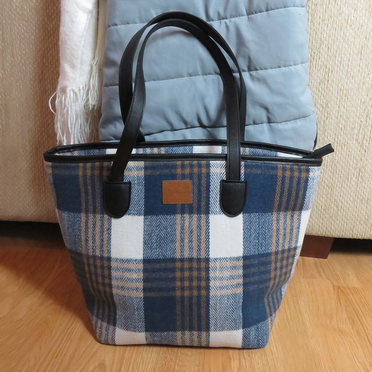 Samuel Lamont Blue Tweed Handbag