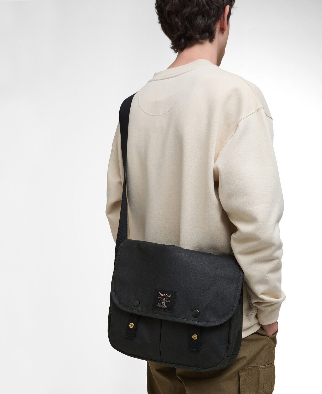 Barbour Field Waxed Riever Crossbody Bag