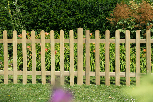 Forest Garden Pressure Treated Ultima Pale Picket Fence Panel