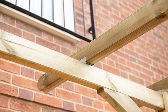 Forest Garden Ultima Pergola and Decking Kit 4.8m With 4 X Balustrade 3 X Posts