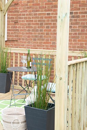 Forest Garden Ultima Pergola and Decking Kit 2.4 X 2.4m With 2 X Balustrade