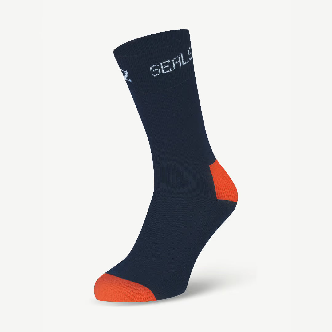 Sealskinz Suffield Solo Merino Liner Sock in navy showing close-fitting knit structure